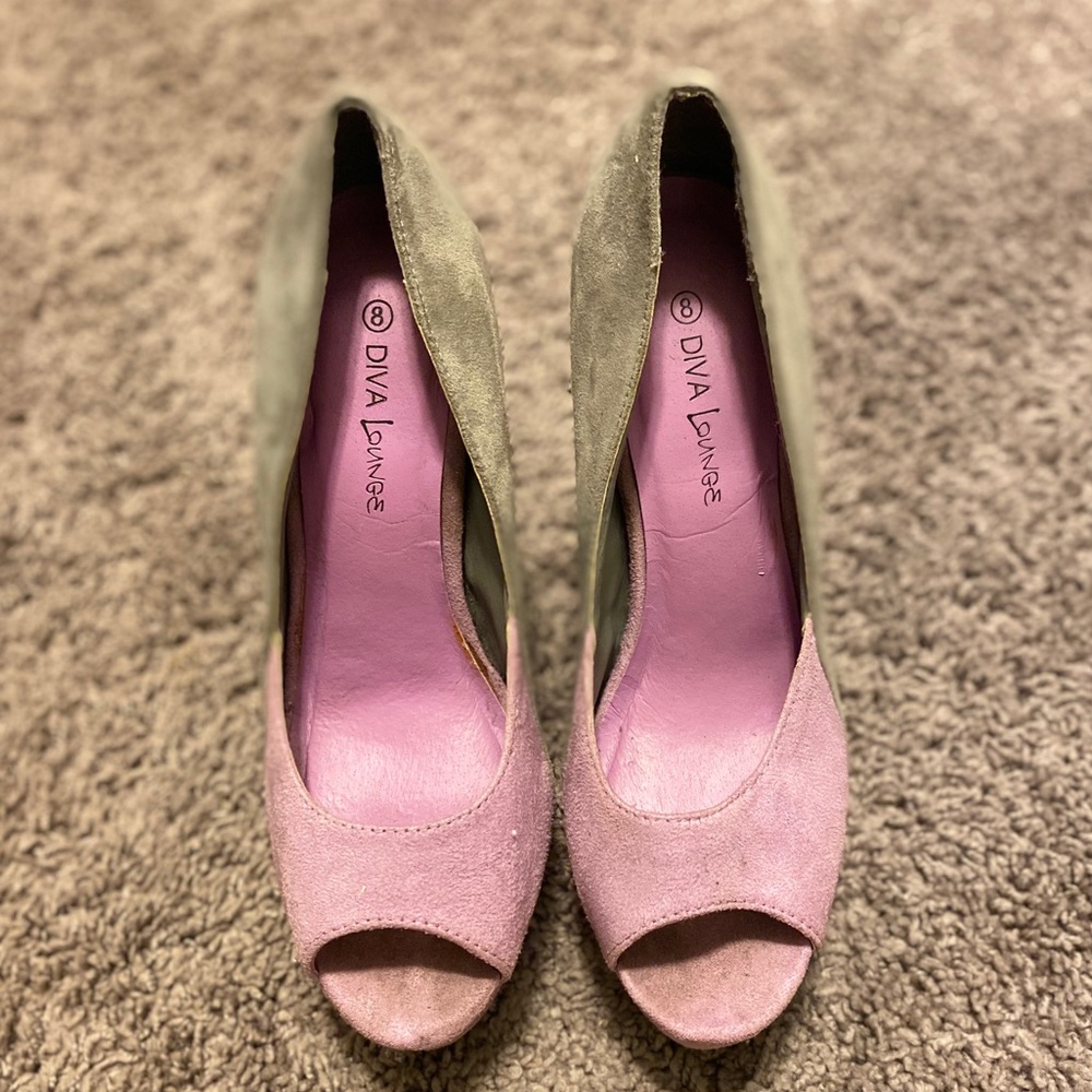 COPY - Purple/Gray High Heel Shoes